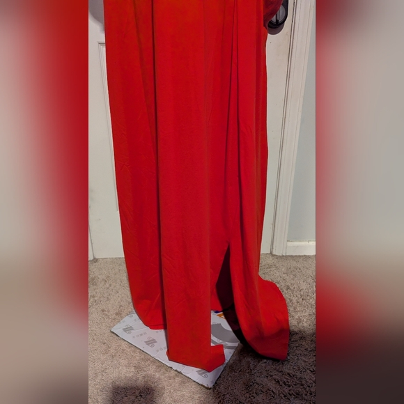 H By Halston Red Maxi Short Sleeve Dress Size Size 3x - Picture 2 of 5